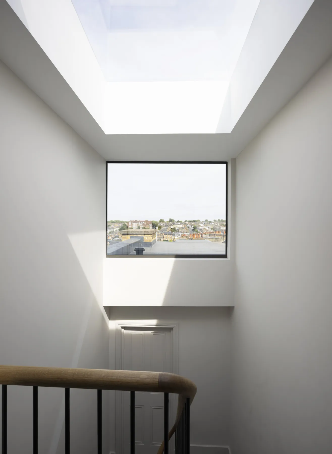 Skymax rooflight bringing daylight down a stairwell